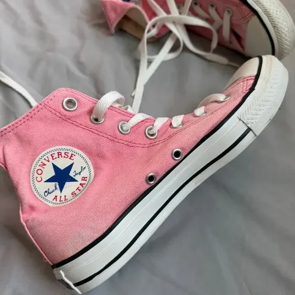Converse Chuck Taylor All Star Pink High Top Sneakers Women's 8 / Men's 6 - Picture 6 of 9
